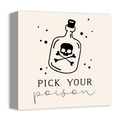 «Pick Poison Bottle Cream», impression sur toile tendue