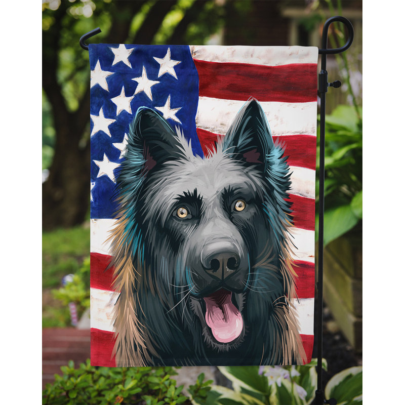 Polyester à 2 côtés 15 x 11 po drapeau de jardin, Berger hollandais