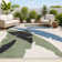 Correlly Coastal Vintage Abstract Palm Leaf Navy/Cream Indoor/Outdoor Rug