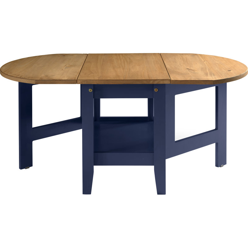 Allbritton Drop Leaf Coffee Table, Blue