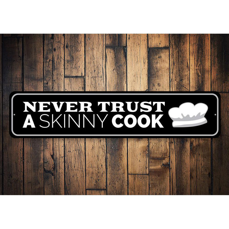 Funny Home Kitchen Aluminum Sign, 6" H x 24" W x 0.063" D