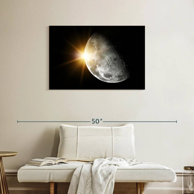 Oberle Sun Behind Moon, 24" H x 36" W