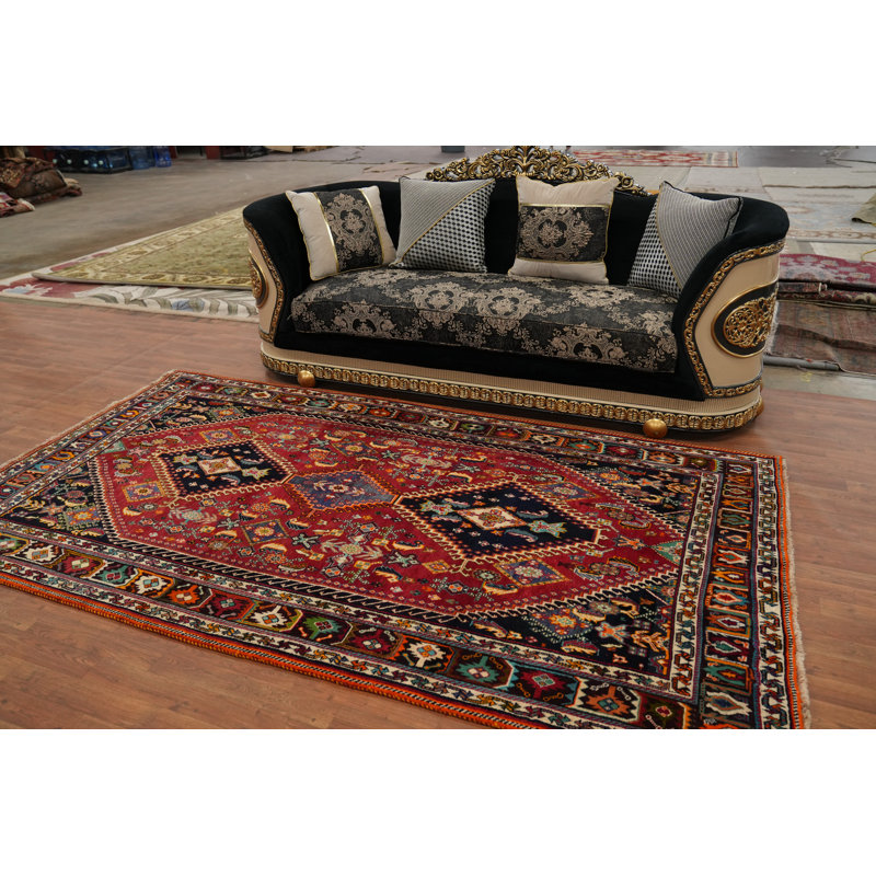 Tapis de zone en laine kashkoli 5 pi 5 po x 9 pi 8 po one-of-kind à la main noué la Ambrosius