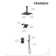 Crozet Thermostatic Shower System with Dual Shower Head and Hand Shower (Valve Included)