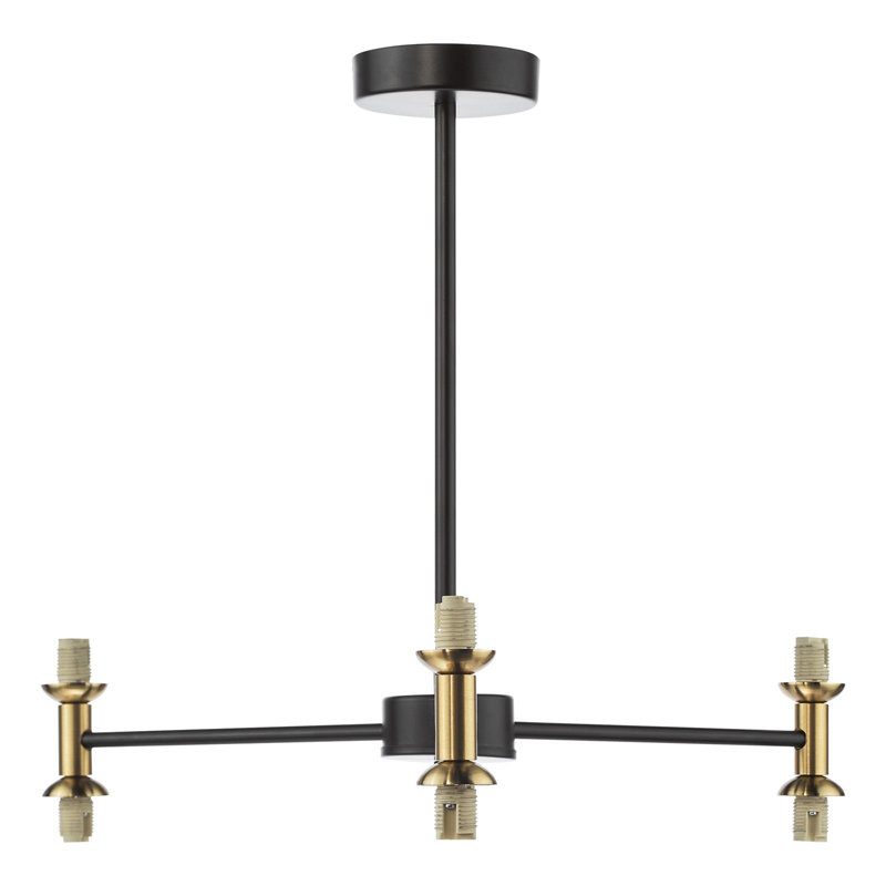 Flush Mount, 30 cm H x 50 cm W x 50 cm D, 6 Lights