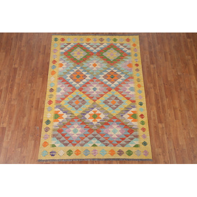 Geometric Kilim Oriental Area Rug 5x7