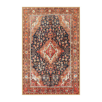 Tapis brun à motif oriental