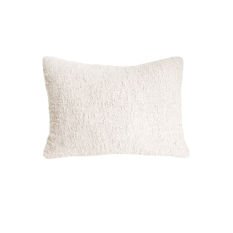 Cozy Lumbar Pillow Cover, Beige, Down Alternative, 20" H x 54" W