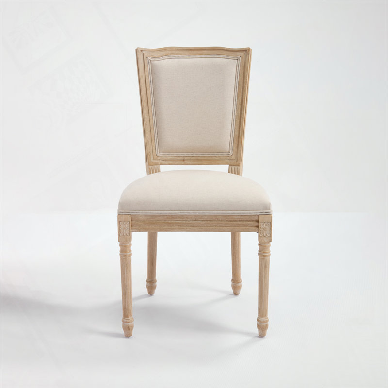 Chaise rembourrée avec pieds en bois