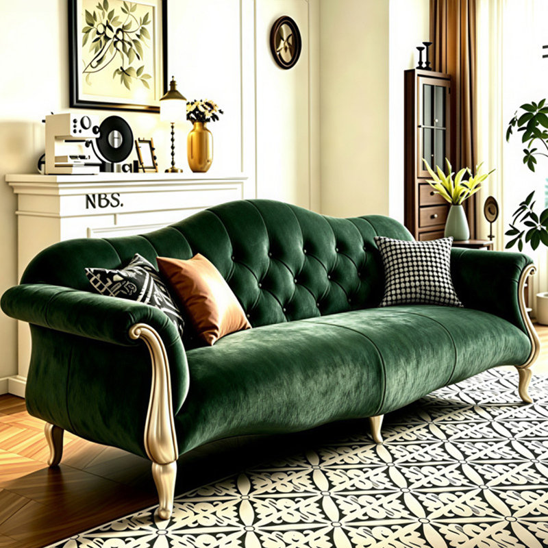 Upholstered Sofa, L 86,6 po