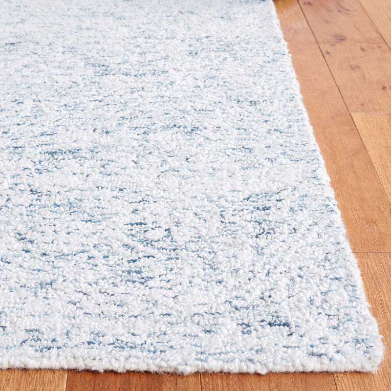 Ebony Hand Tufted Performance Abstract Rug, Square 6'