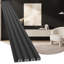 LooYee 10 Pack WPC Slat Wall panels 90.6 x 6 Inch Black Cover 38 Sq.Ft