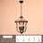 4-Light Rustic Cage Chandelier Industrial Lantern Pendant Light Candle Hanging Light Fixture for Entryway, Foyer, Dining Room, Kitchen Island-378649801
