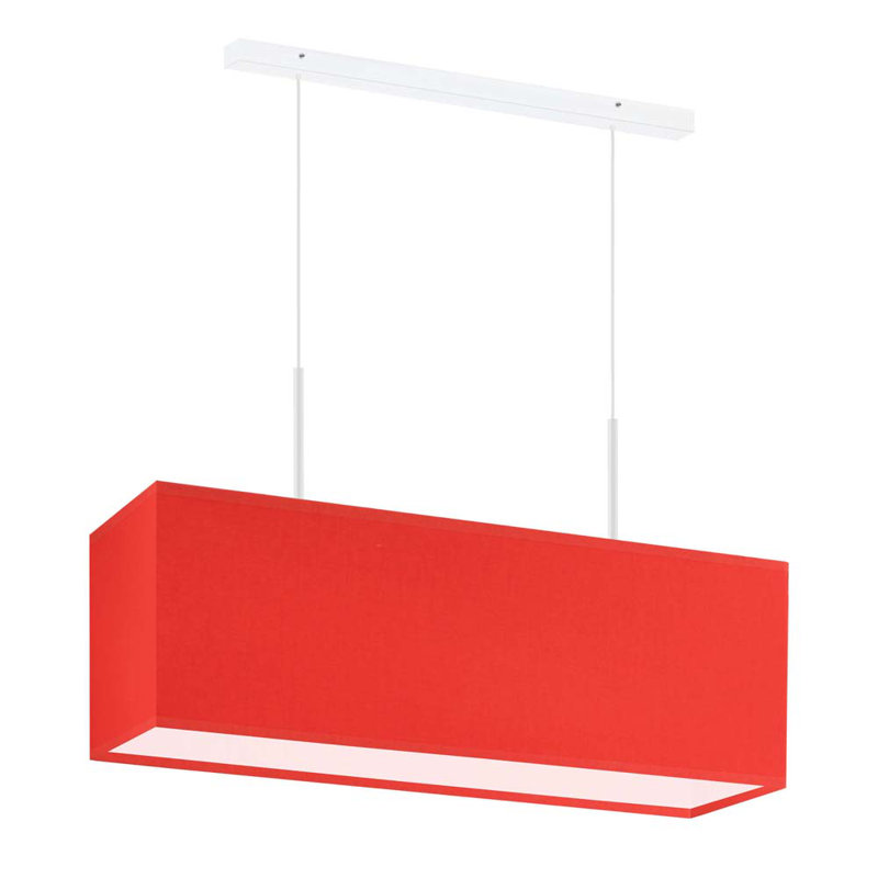 Gener 2 - Light Square/Rectangle Pendant, Red, White
