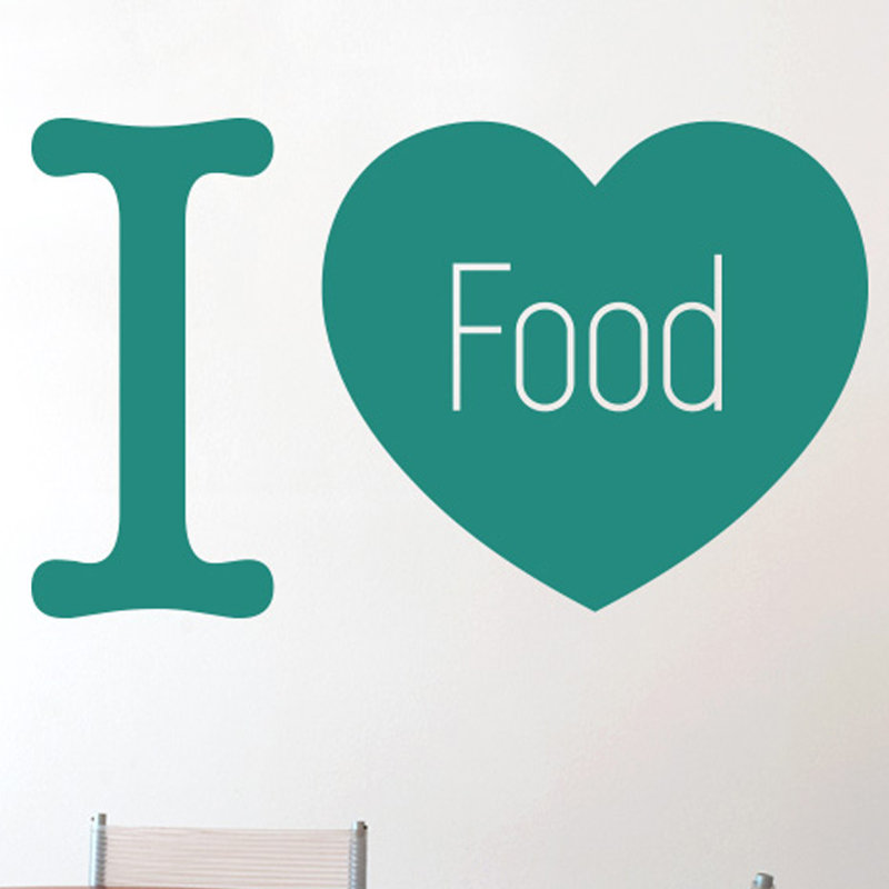 Food & Beverage Wall Decal, Medium, Aqua Green