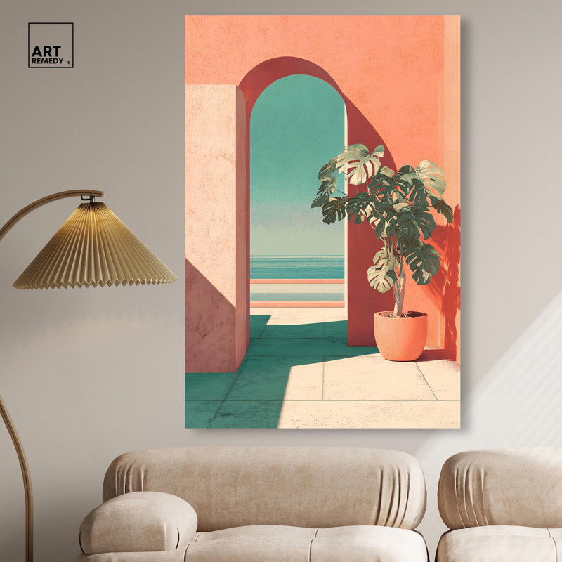 «Breeze Pathway», reproduction d'art sur toile, art mural Coastal par Art Remedy, 36 x 54, H 54 po x l 36 po