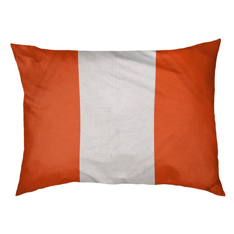 Coussin de lit pour chien Cincinnati, Grand (l 50 po x P 40 po x H 7 po), Orange / blanc