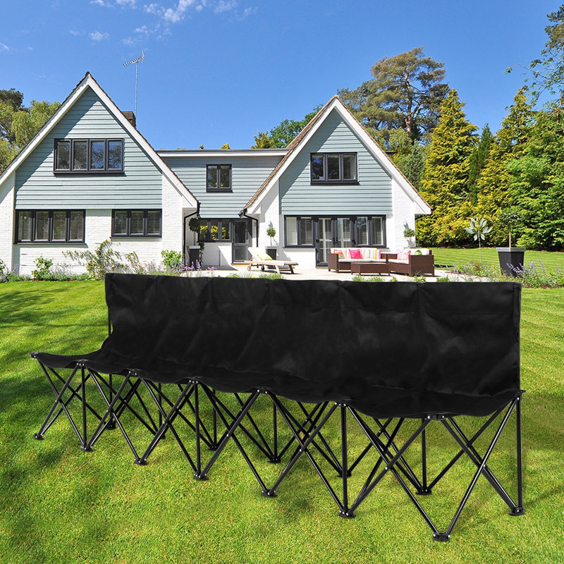 Folding Camping Bench, Black