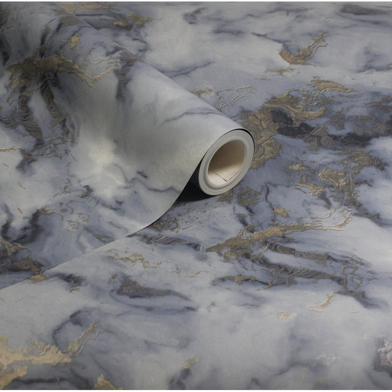 Merrick Marble Wallpaper, Blue