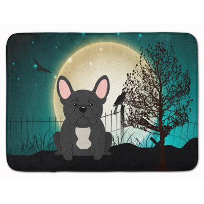 Tapis de bain en forme de bouledogue français Halloween
