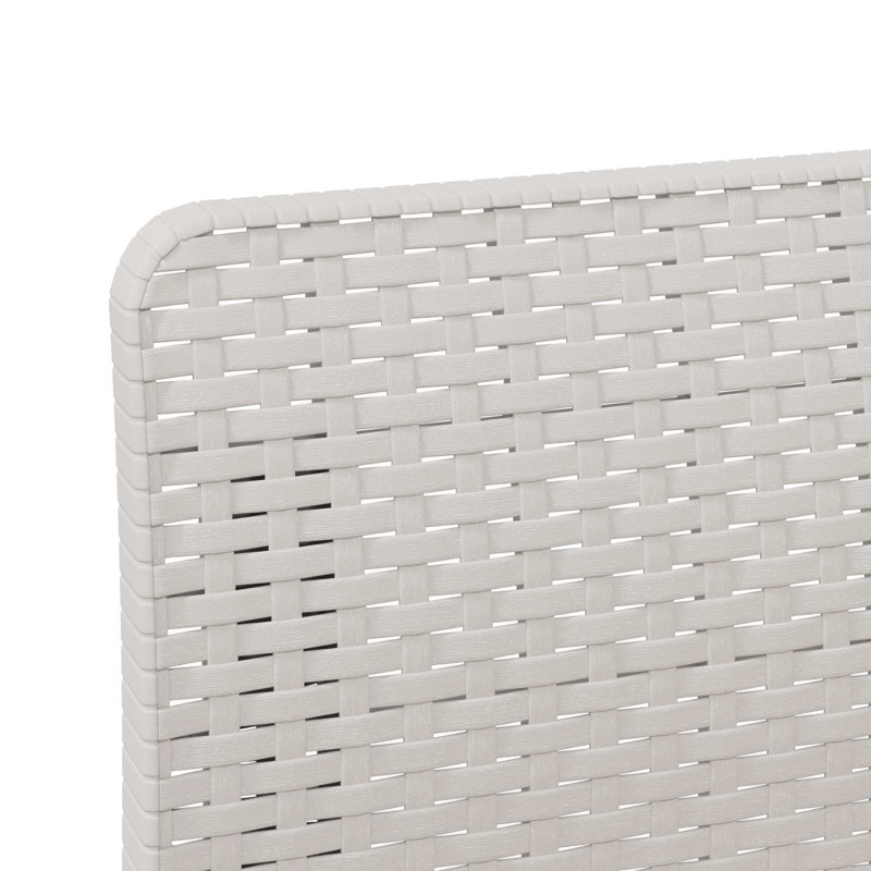  Garden Sofa Rattan Look PP Outdoor Seating Contemporary Furniture Couch, White
