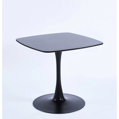 Table en noir, pieds en métal pour la stabilité, facile à assembler et à entretenir, bureau de cuisine spécial d'une largeur de 31,23 po, couleur noire, pieds stables, propre