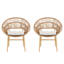 Chaise de salle à manger en osier de style papasan Cyril-405638131