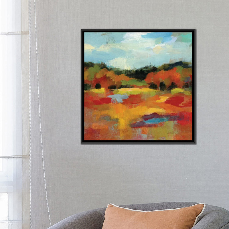 «August Moment I», impression sur toile tendue, H 18 po x l 18 po x P 1,5 po, Toile avec cadre noir, Pas de tapis