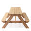 Table de pique-nique en bois pour enfants 3 en 1 avec parasol, sable convertible et wate, certification gris Astm et Cpsia