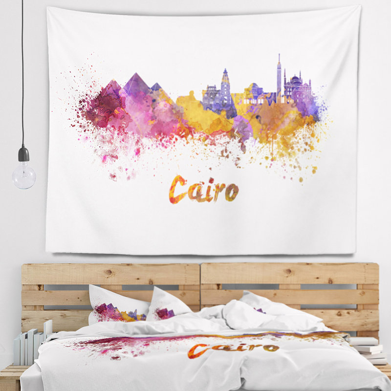 Tapisserie d'horizon du caire Cityscape, H 32 po x l 39 po