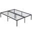 Structure de lit noir robuste en métal, assemblage simple, utilisation silencieuse, capacité de 1000 livres, support renforcé pour le matelas, rangement sous l'espace, pièces applicables, raccordement aux pieds-2045188726