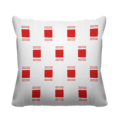 Housse de coussin d'intérieur rouge Sika