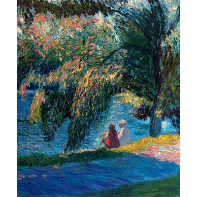 Canal by Robert Blehert Painting Print on Wrapped Canvas