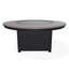 54" Round Rustic Polymer Fire Table with Propane Shelf-2024633360