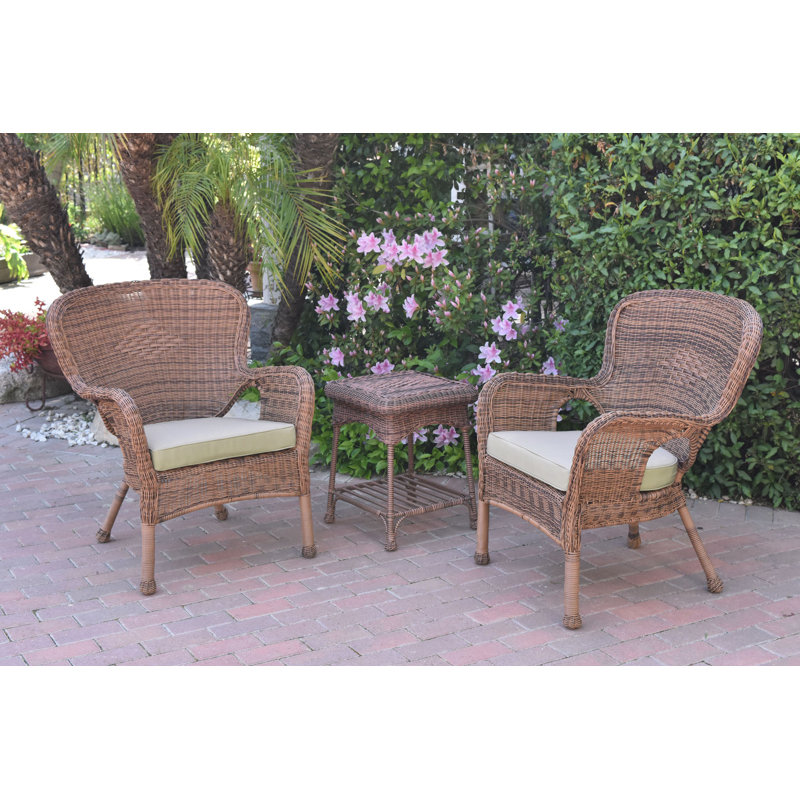 Batchelder Wicker Outdoor Lounge Chair, Tan, Honey