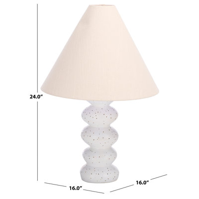 24" H White Resin Table Lamp
