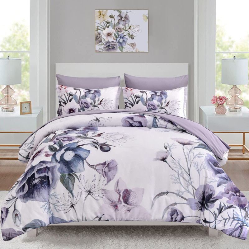 7-Piece Comforter with Sheet Set Soft Seersucker Microfiber All Season Bedding Set, Queen Comforter + 6 Additional Pieces
