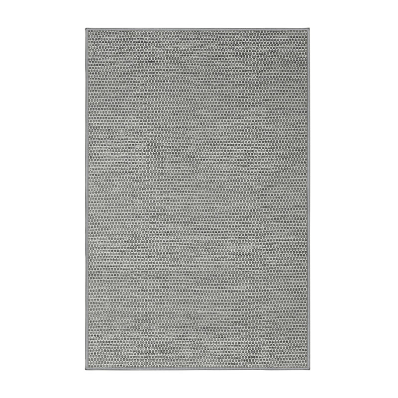 Tapis gris/zone noire contemporaine Hunley, Rectangle 5 pi x 7 pi