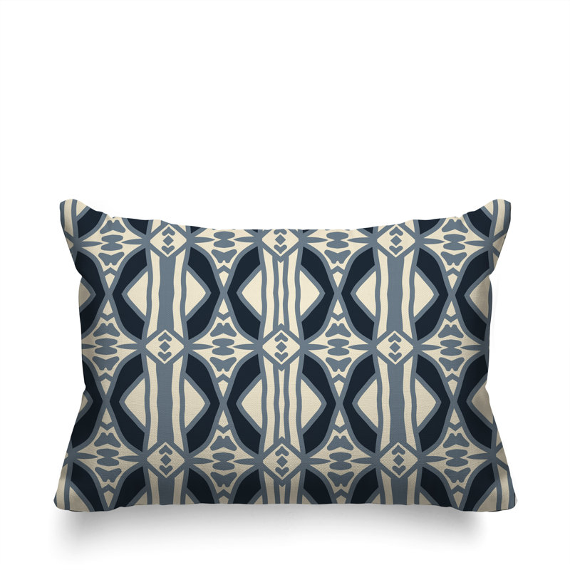 Coussin rectangulaire intérieur / extérieur réversible Sunderland, Rectangle H 14 po x l 20 po, Gris