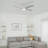 Onyo 52 in. Indoor/Covered Outdoor Brushed Nickel Integrated LED Ceiling Fan with 5-CCT Selections, Remote Included-1932288203