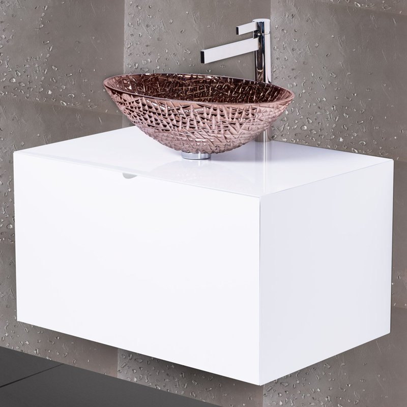 Mia 30.0 '' W Single Vanity, White, White
