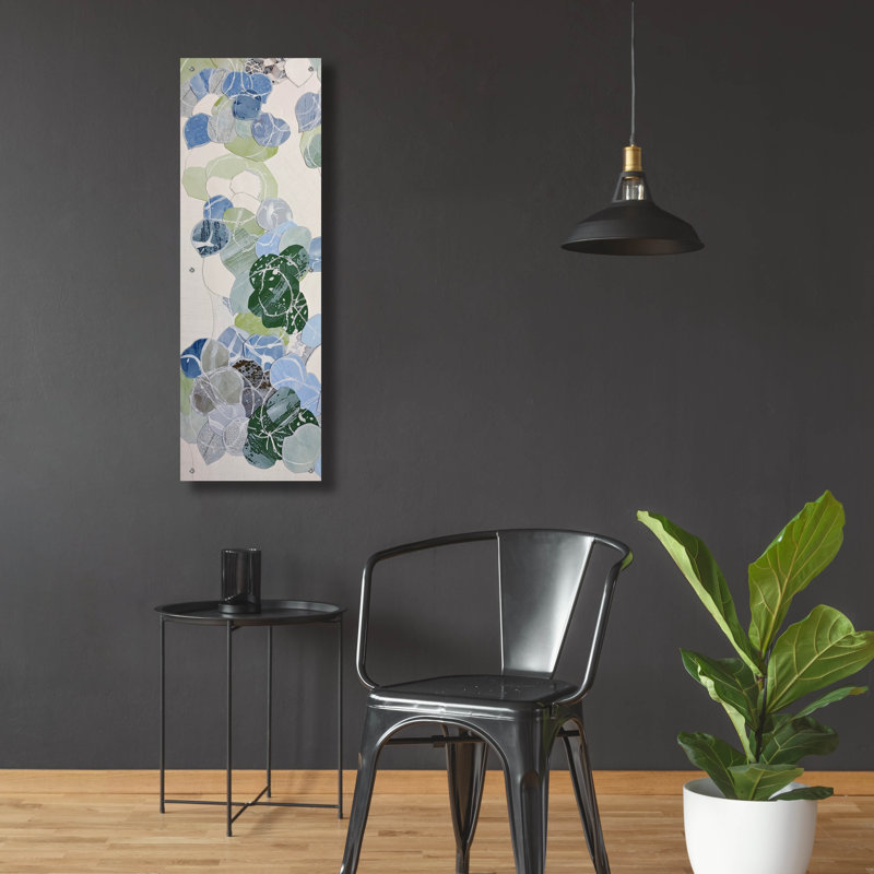 Art mural en verre Epic Art «Butterfly Garden Place 1» par Coco Good, H 48 po x l 16 po