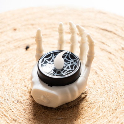 Halloween Night Light LED Electronic Ghost Festival Decoration Palm Bracelet Candle Light  Layout Props Table Set