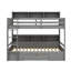 Lit superposé simple avec tablettes intégrées aux lits supérieurs et inférieurs, ainsi qu'un tiroir de rangement-255027583