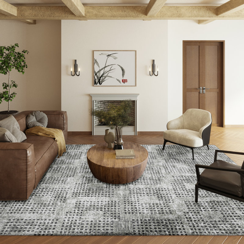 Iona-Louise Performance Chenille Washable Indoor / Outdoor Rug, Rectangle 8' x 10'