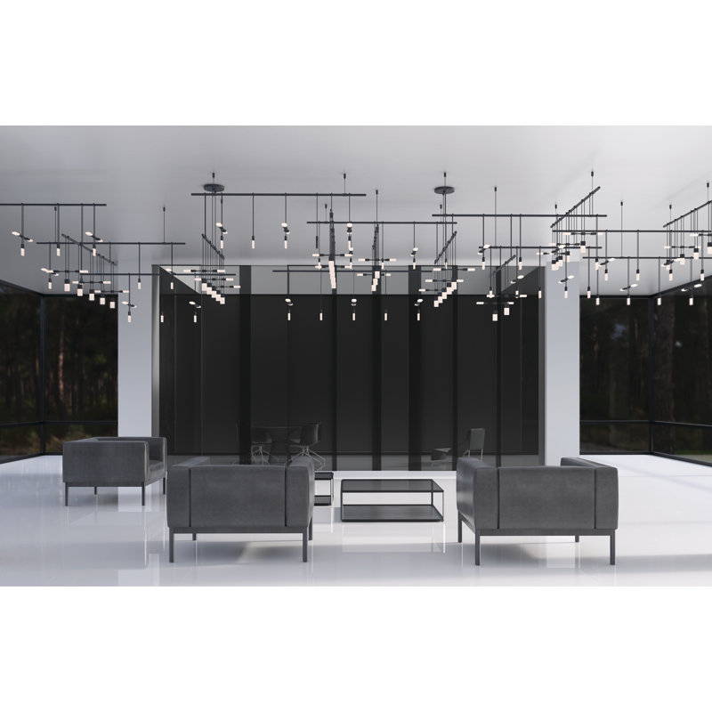 Suspenders® 35 - Light LED Chandelier, Satin Black