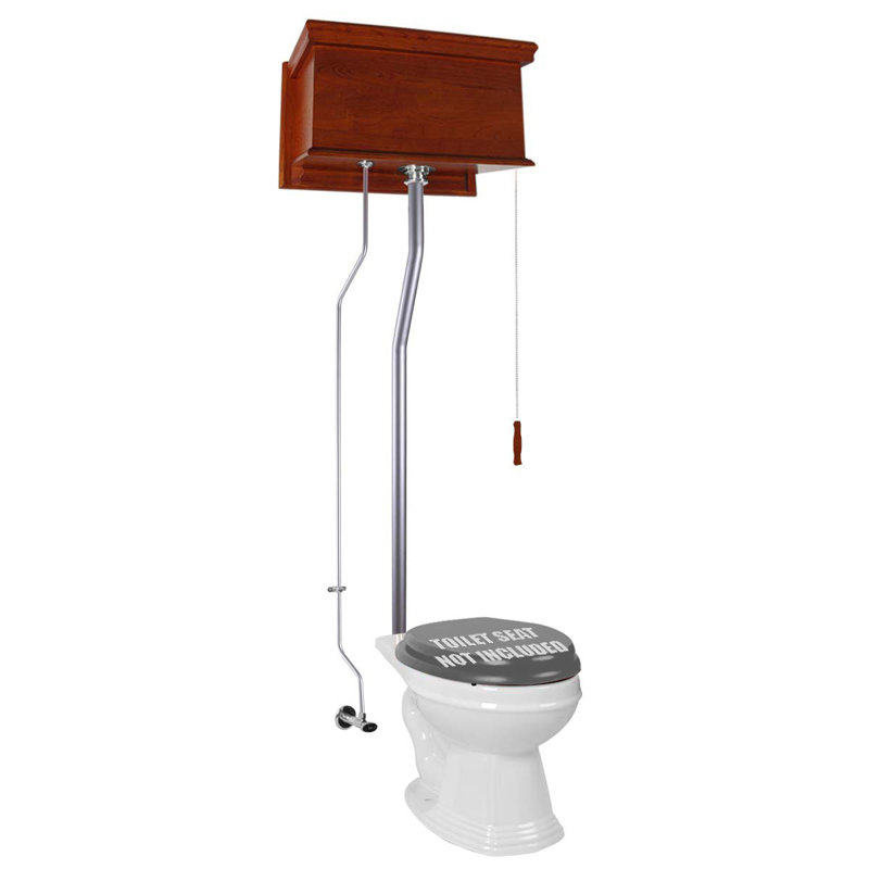 The Renovators Supply Inc. 2 GPF 17 Chair Height Floor Mounted Two-Piece toilet, Mahogany
