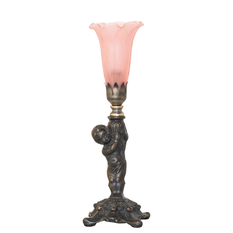 Mini-lampe rose 12 po Tiffany Pond, Rose