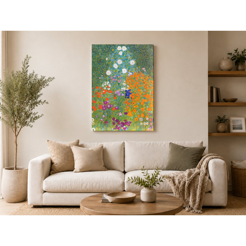 Bauerngarten / Jardin de fleurs (1907) - Art mural sur toile Portrait, L 30 po x H 20 po