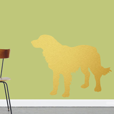 Décalcomanie murale silhouette de golden retriever Turnbow